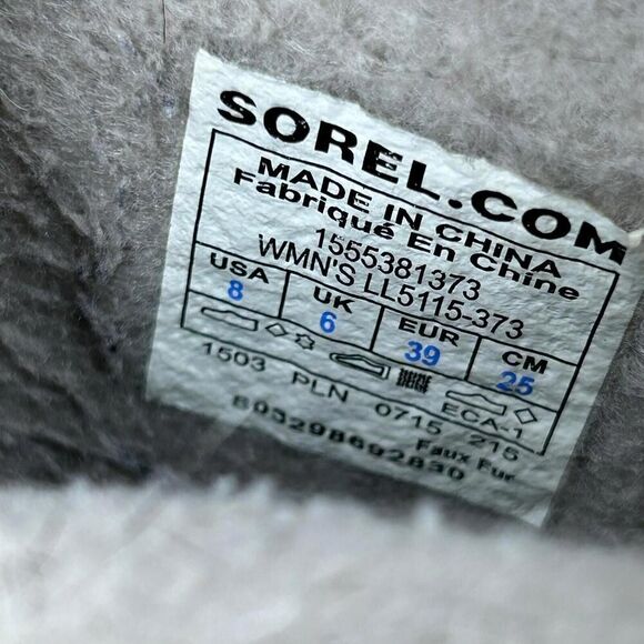 Sorel Joan of Arctic Tan Faux Fur Trim Boot US 8 Women Lace Up Winter Waterproof - Picture 12 of 12